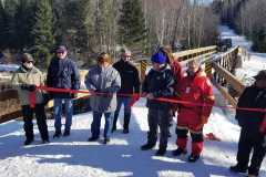 Ribbon-cutting at the new bridge site